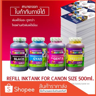 น้ำหมึกแท้อิงค์แมนราคาส่ง! ขนาด 500ml เติมเครื่องพิมพ์ canon