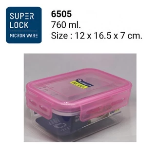 Superlock รุ่น 6505 กล่องถนอมอาหาร Smart Lock ทรงผืนผ้า รุ่น Smart Series ขนาด 760 มล.