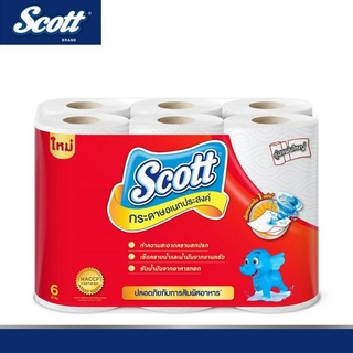 Scott Towel สก๊อตต์ กระดาษซับเอนกประสงค์ บิ๊กโรล  6 ม้วน