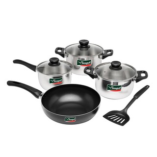 สินค้าขายดี💯 ชุดเครื่องครัว SEAGULL HEALTHY CHOICE ชุด 8 ชิ้น COOKWARE SET SEAGULL HEALTHY CHOICE 8PCS อุปกรณ์ประกอบอาหา