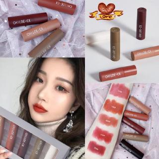 [พร้อมส่ง]ลิปสติก Childe CK เนื้อแมท สีสวยมาก 5 แท่ง 5สี ส้มอิฐ แดงตุ่น พีช