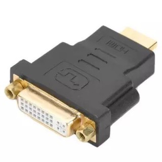 DVI-I (24+5) Female to HDMI Male Adapter (สีดำ/สีทอง)