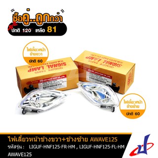 (ซื้อคู่คุ้มกว่า) ไฟเลี้ยวหน้า ใส ซ้าย+ขวา ยี่ห้อ HM ใช้สำหรับรถมอเตอร์ไซค์ AWAVE125 สินค้าคุณภาพดี ทนต่อการใช้งาน