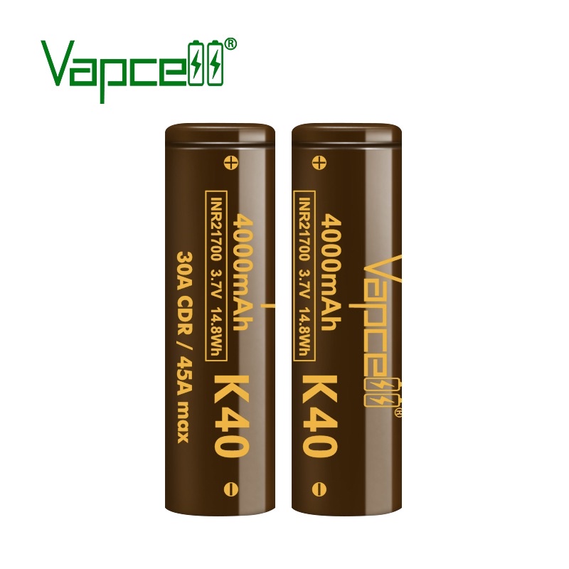 Vapcell K40 INR21700 4000mAh 30A/45A ของแท้ เช็คโค๊ดได้