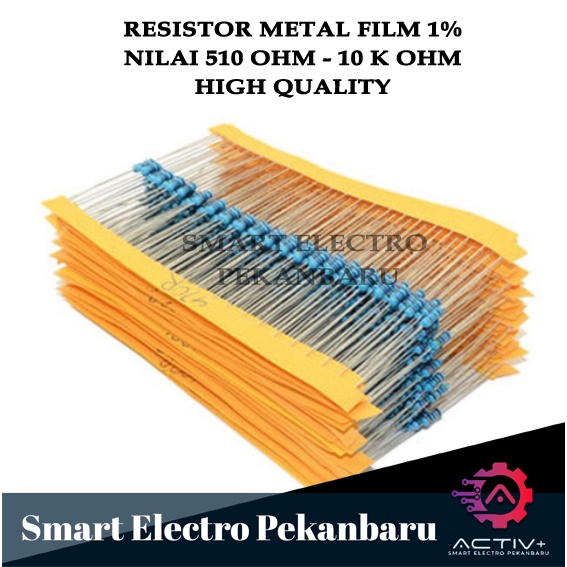 ต้นฉบับ RESISTOR 1/4 วัตต์ 1% METALFILM โลหะฟิล์ม 510 680 1K 2K 2.2K 3.3K 4.7K 5.1K 6.8K 10K 510OHM 