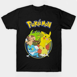 ผ้าฝ้ายคอกลมPokemon Mens Pikachu Froakie T Shirt New FTxyfrom S-4XL