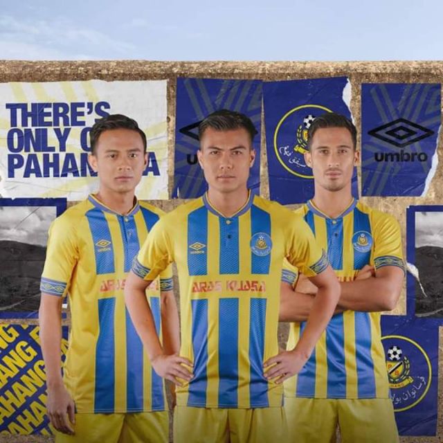 UMBRO 2019 Pahang Home เสื้อUMBRO สีฟ้าสีเหลือง