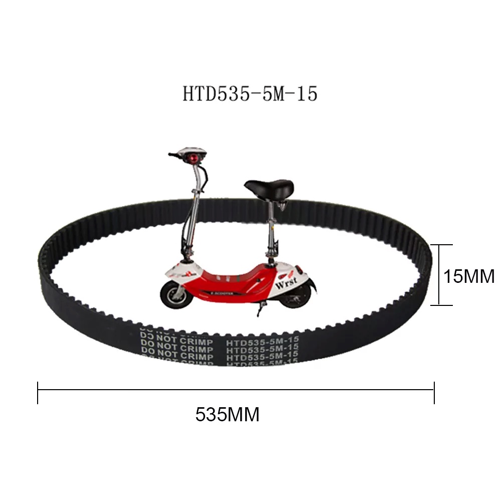 สายพานเกียร์ HTD 411-3M / HTD535-5M-15 หนา 5.9 มิล สายพานสกู๊ตเตอร์ไฟฟ้า  สายพานหนา5.9 มิล ราคาต่อ 1