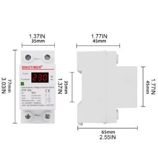 2 j  230 v ac 40 a display din rail over อุปกรณ์ป้องกันแรงดันไฟฟ้า