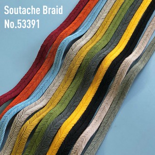 MOMOTARA No. 53391 เทปถัก Braid เทปถัก Braid เทปถักร่อง Soutache Braid ขนาด 1 CM ยาว 18 หลา