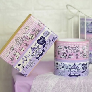 พร้อมส่ง 🌟 เทปปิดกล่อง เทปหนุบหนิบ ลายน่ารัก คิ้วๆ