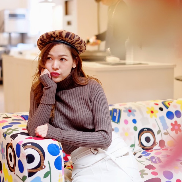 เสื้อไหมพรมคอเต่า รุ่นสอดนิ้ว ทรงเข้ารูปพอดีตัว #KNS04