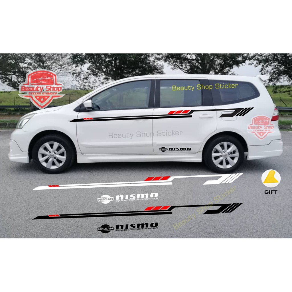 LIVINA STICKER สติ๊กเกอร์ติดรถ NISSAN NISMO GRAND LIVINA XTRAIL TERRA SERENA LIST แถบรถ
