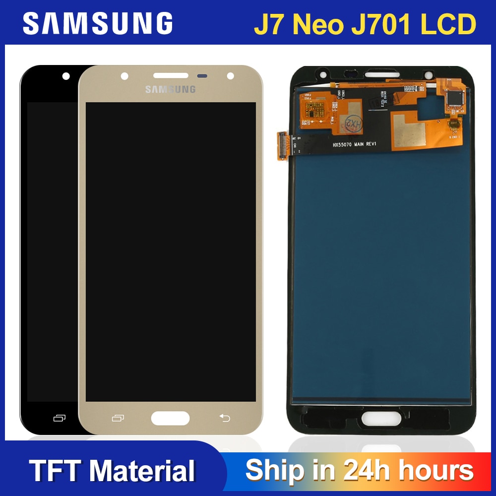 J701f LCD สําหรับ Samsung Galaxy J7 neo J701 J701F J701M Touch Screen Digitizer Assembly Replacement