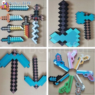 PS Minecraft EVA Foam Diamond Pickaxe Gun Ax Hamaxe Swords Game Model Toy Gift Action Figure Toys Cosplay Brinquedos