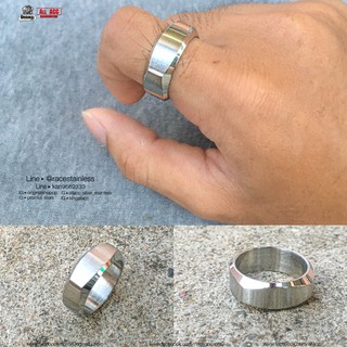 แหวนปลอกมีดด้าน สแตนเลสแท้ stainless 316l ring แหวนแฟชั่น แหวนผู้ชาย แหวนสแตนเลส originallution