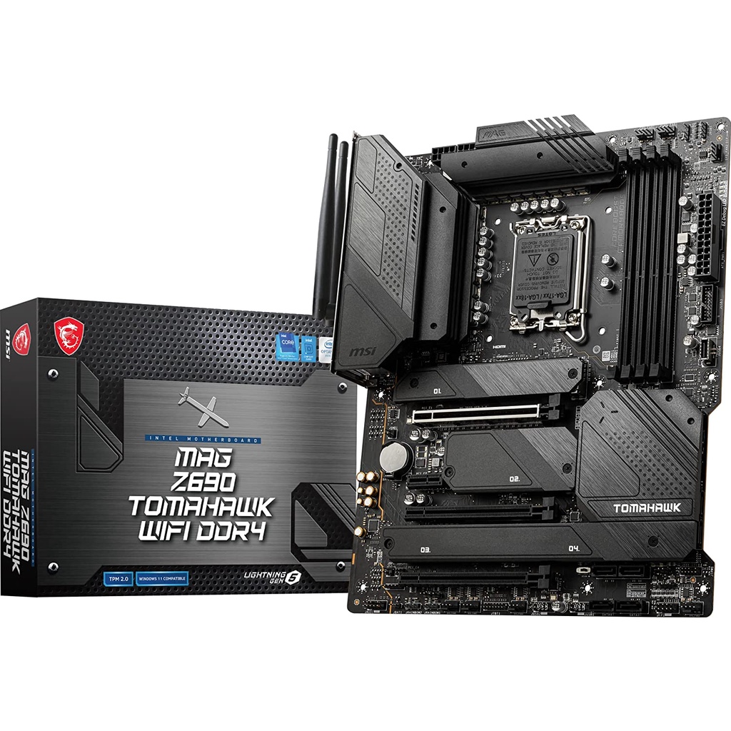 MAINBOARD (เมนบอร์ด) 1700 MSI MAG Z690 Tomahawk WiFi DDR4 Gaming Motherboard (ATX, 12th Gen Intel Co