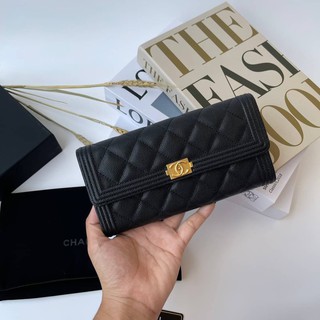 Chanel wallet สีดำ Grade vip  อปก.Fullboxset