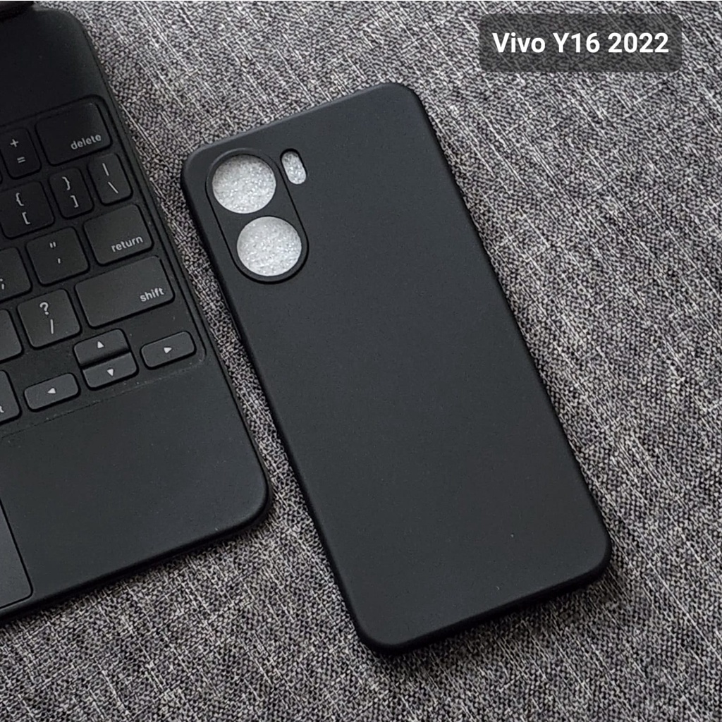 Vivo Y15S Vivo Y01 Vivo Y01A Vivo Y16 Softcase Macaron Square Black / Case Square Black Edge Case Vi