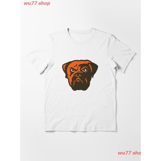 2022 Cleveland Browns - Dog Logo Essential T-Shirt เสื้อยืด ดพิมพ์ลาย ดผ้าเด้ง คอกลม cotton ความนิยม discount Unisex