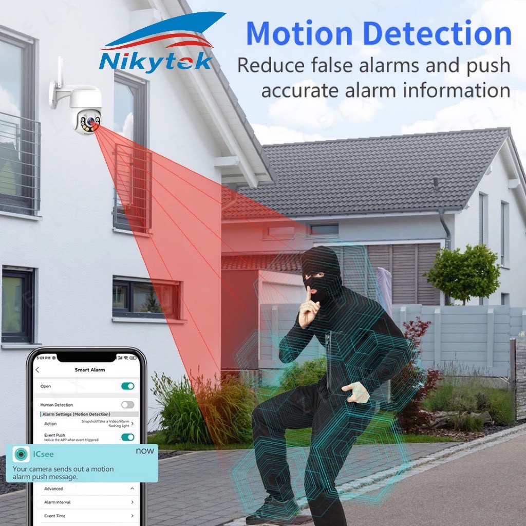 ICSEE กล้องวงจรปิด IP Camera​ HD​ 8ล้านพิกเซล  กล้องวงจรปิดไร้สาย WiFi IP Camera 1080P  กันน้ำ กล้องวงจร ONVIF