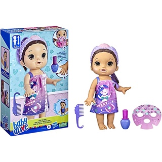 Baby Alive Glam Spa Baby Doll, Mermaid, Color Reveal Nails and Makeup,12.6-Inch Waterplay Toy เบบี้ อไลฟ์ แกลม สปา ดอล