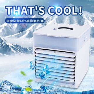 [พร้อมส่ง] Mini Air Conditioner 500ML 3 Speeds Quiet Cooling Humidifying Purification Night Light Portable