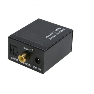 Digital Optical Coaxial Toslink Signal to Analog Audio Converter Adapter RCA Digital To Analog Audio Converter Black