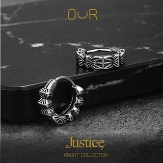 Our XX Justice ต่างหูเจาะ วัสดุไทเทเนียมเกรดเครื่องมือแพทย์