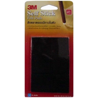 สักหลาดแบบเหลี่ยม 3M 34x34 มม. สีดำ 12 ชิ้น