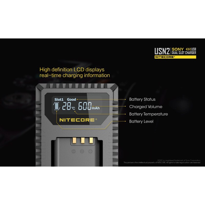 (ของแท้ส่งด่วน) Nitecore USN2 SONY ZV-1, RX100 ทุกรุ่น, RX1, x3000, ZV1, RX100v, RX100va, RX100vi, RX100vii, bx1, NP-BX1 ราคา ถูกที่สุด ดีลบีเคเค แกลเลอรีภาพที่ 6
