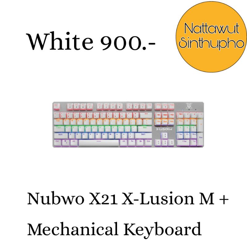 🔥ราคาพิเศษเพียง 900.-🔥คีบอร์ดNubwo X21 X-Lusion M + Mechanical Keyboard