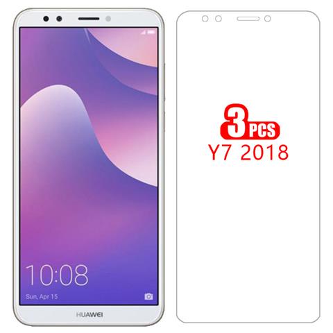 สําหรับ Huawei Y7 Pro Prime 2018 ฝาครอบป้องกันหน้าจอกระจกนิรภัยบน Y72018 y 7 7y Coque Huawey Huawei 