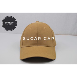 ออกใบกำกับภาษีได้ - หมวกแก๊ปสีพื้น SUGAR  CAP &amp; CUSTARD CAP( สีครีมกากี)