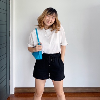 Jogging shorts กางเกงขาสั้นผูกเอว กางเกงวอร์มขาสั้น กางเกงขาสั้นสายฝอ กางเกงขาสั้นh&amp;m กางเกงขาสั้นสายสตรีท