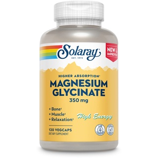 Solaray, Higher Absorption Magnesium Glycinate, 350 mg, 120 VegCaps