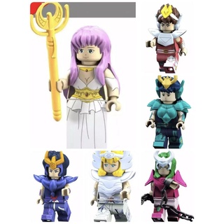 ตัวต่อ Saint Seiya (เซ็นต์ เซย่า) ครบทั้ง 5 บรอนซ์ เซนต์ + อาเธน่า(SET 6 PCS) ไม่มีกล่อง  ของใหม่ในแพ็ค(ยังไม่แกะ)