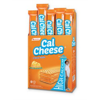 calcheese แคลชีส เวเฟอร์สอดไส้ครีมรสชีส 8.5 กรัม 1 กล่อง บรรจุ 24 ชิ้น 1 ชิ้น 8.5 กรัม