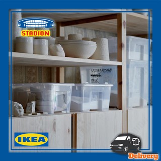 กล่องพลาสติก ใส 39x28x14 ซม./11 ลิตร SAMLA ซัมล่า IKEA (อิเกีย)