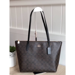 COACH4455 ZIP TOP TOTE IN SIGNATURE CANVAS