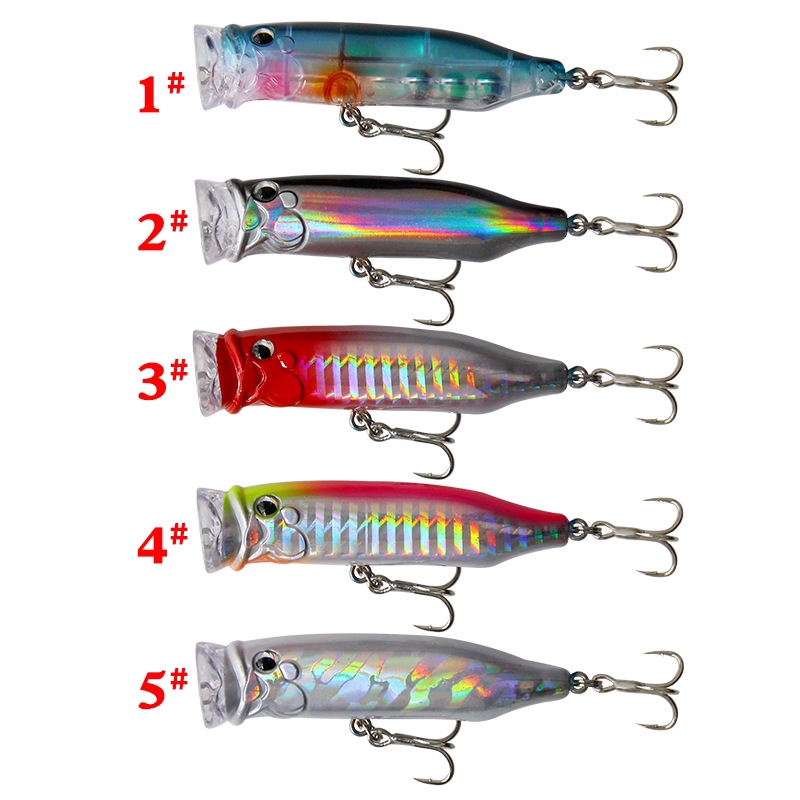 Sea เหยื่อตกปลาพลาสติกแข็ง 3D 5 สี 7 ซม. 9.4 กรัม พร้อมตะขอ ป้องกันการกัดกร่อน