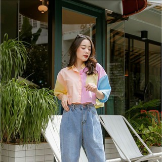 🍭⚡PASTELL SHIRT CROP⚡🍭