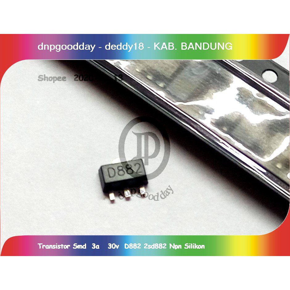 ทรานซิสเตอร์ Smd 3a 30v D882 2sd882 Npn ซิลิโคน