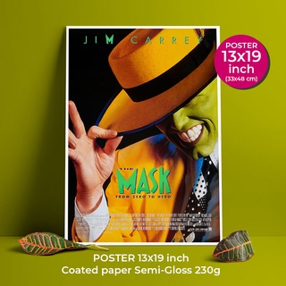 The Mask Poster 1994 โปสเตอร์เดอะ แมสค์ หน้ากากเทวดา Jim Carrey, Cameron Diaz ภาพขนาด 33x48 cm