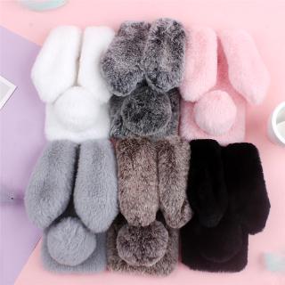 Oppo A31 2020 Find X2 Pro Find X2 F15 Realme 6 Pro Realme 6 Realme 5i 5 3D Bunny Rabbit Plush Fur Case