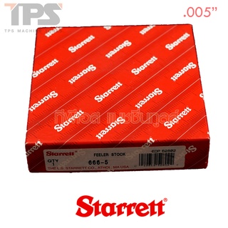 ฟิลเลอร์เกจแบบนิ้ว ยาว 25 ฟุต หนา .005 นิ้ว รุ่น 666-5 STARRETT