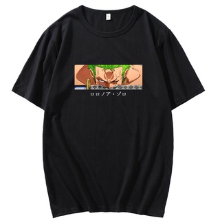 ใหม่ เสื้อยืดแฟชั่น พิมพ์ลายการ์ตูน Roronoa Zoro