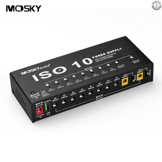 ( In Stock ) Mosky Iso - 10 พาวเวอร์ซัพพลายเอฟเฟคกีตาร์แบบพกพา 10 Isolated Dc Outputs &amp; One 5v Usb Output สําหรับกีตาร์ 9v 12v 18v