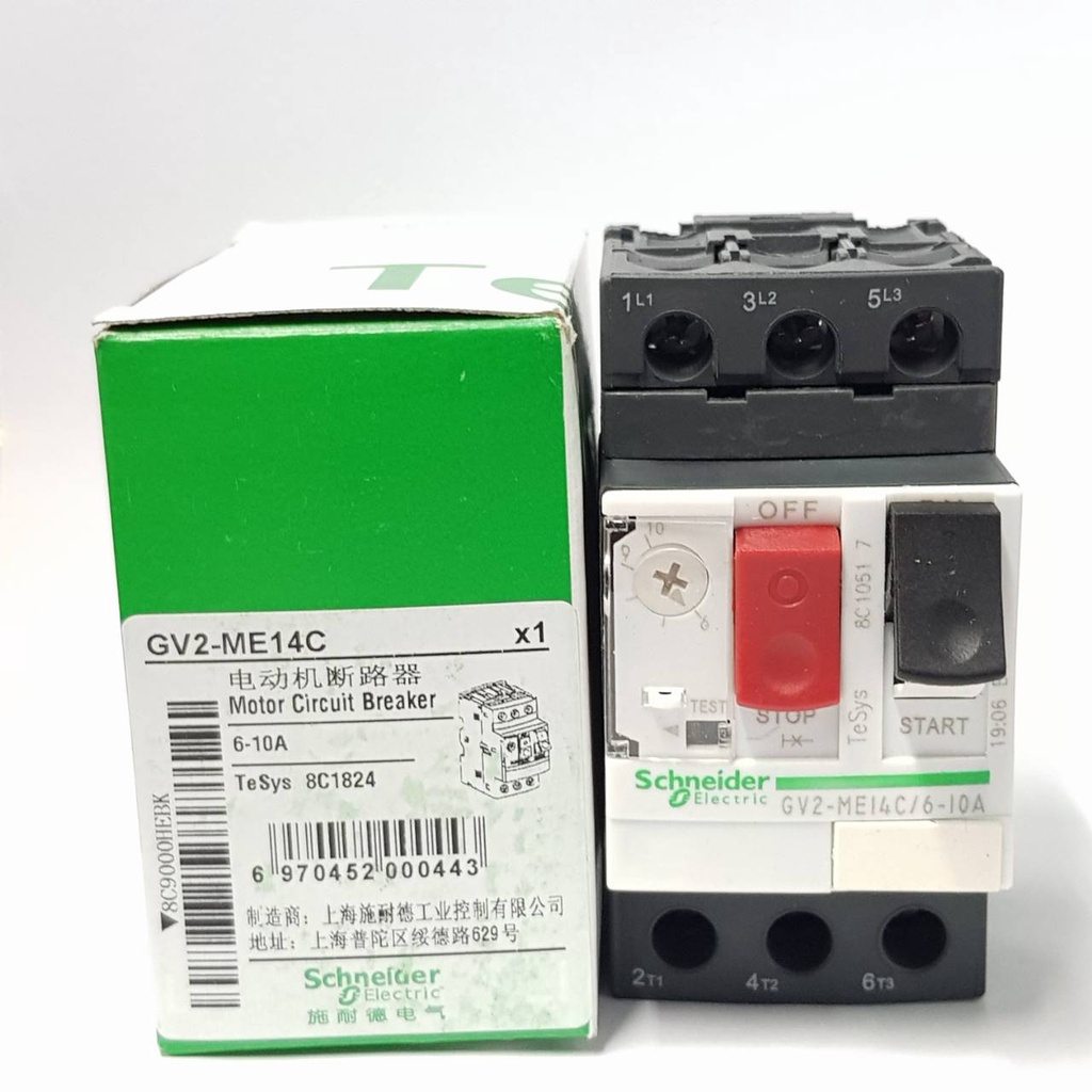มอเตอร์ เบรกเกอร์ GV2ME14C แม็คเนติก Schneider 6-10 A