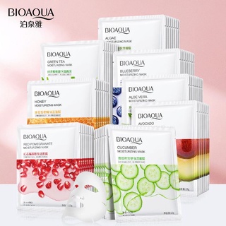 มาร์คหน้า แผ่นมาส์ก Bioaqua สูตรสารสกัดจากพืชและไฮยาลูรอน บำรุงผิวหน้าครบๆ ขนาด 25 กรัม ส่งจากไทย